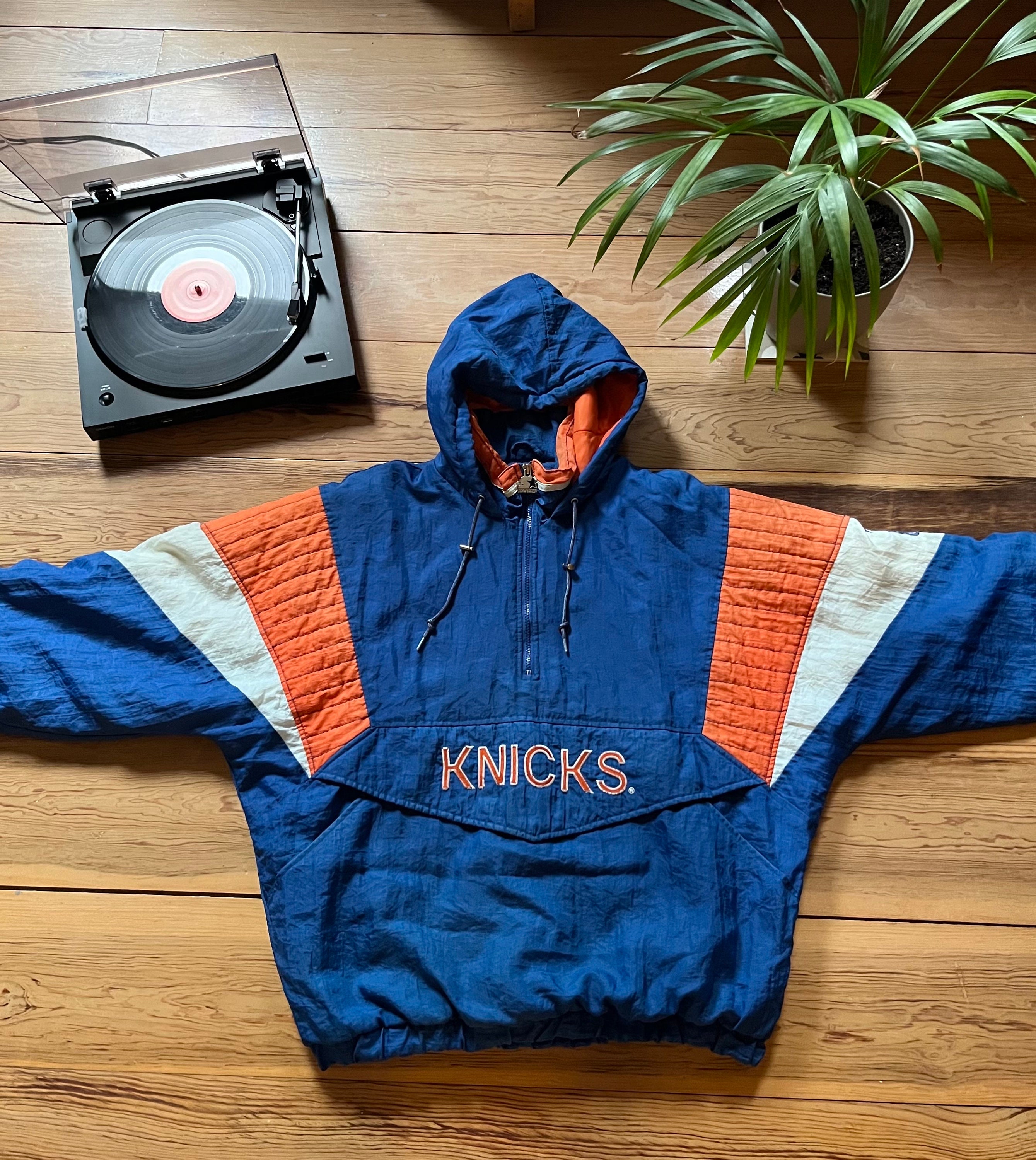 90’s New York Knicks Bomber Blue Satin Jacket