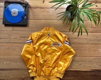 Los Angeles Lakers Jacket,la Lakers Satin Jaket,large Lakers Chalkline Jacket,90s Vintage LA Lakers Jacket