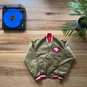 San Francisco 49ers Gold Satin Starter Jacket - Size Large