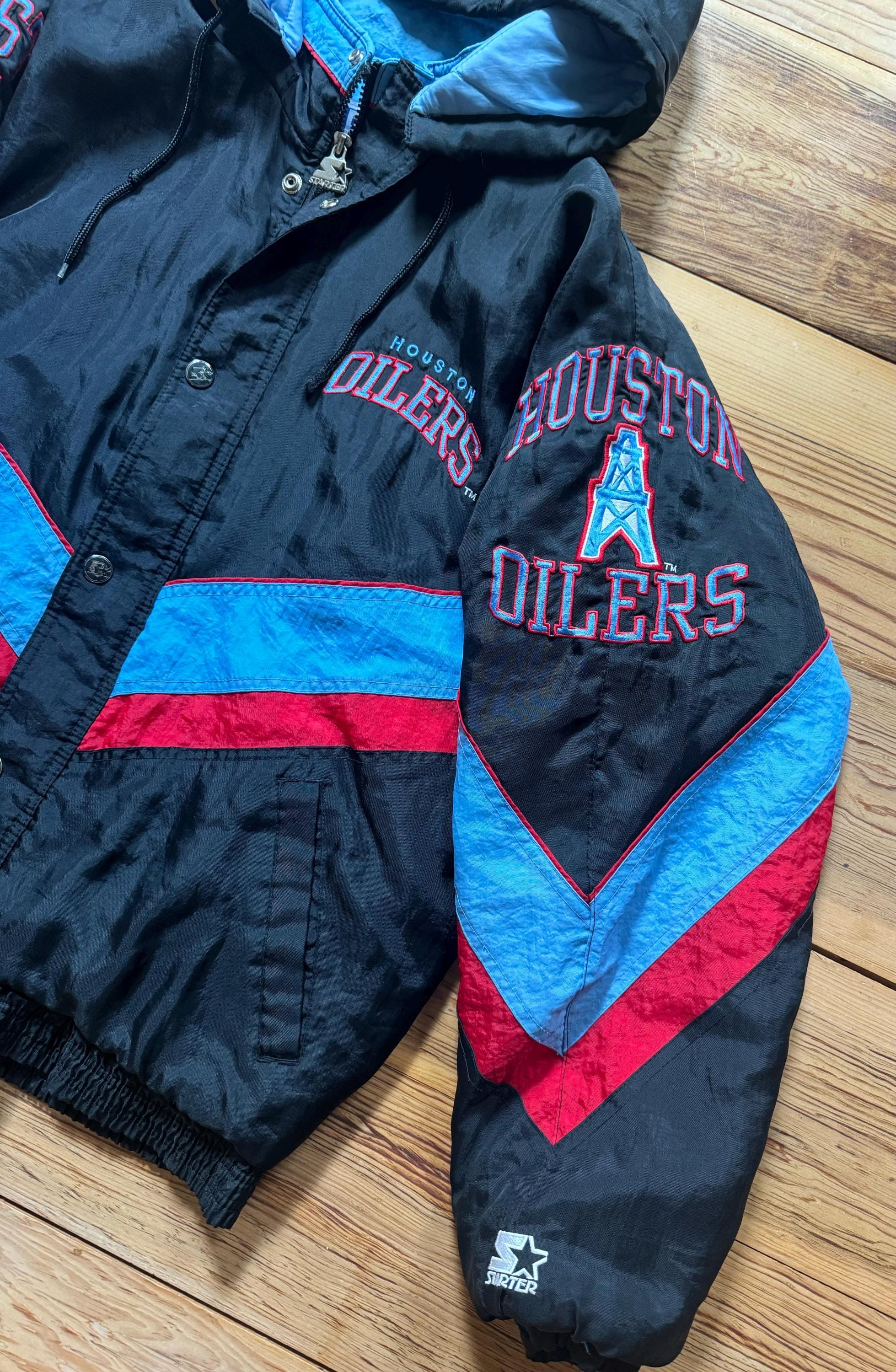 Houston Oilers Starter Jacket - Size Medium - Etsy Houston Oilers Starter Jacket - Size Medium - Etsy