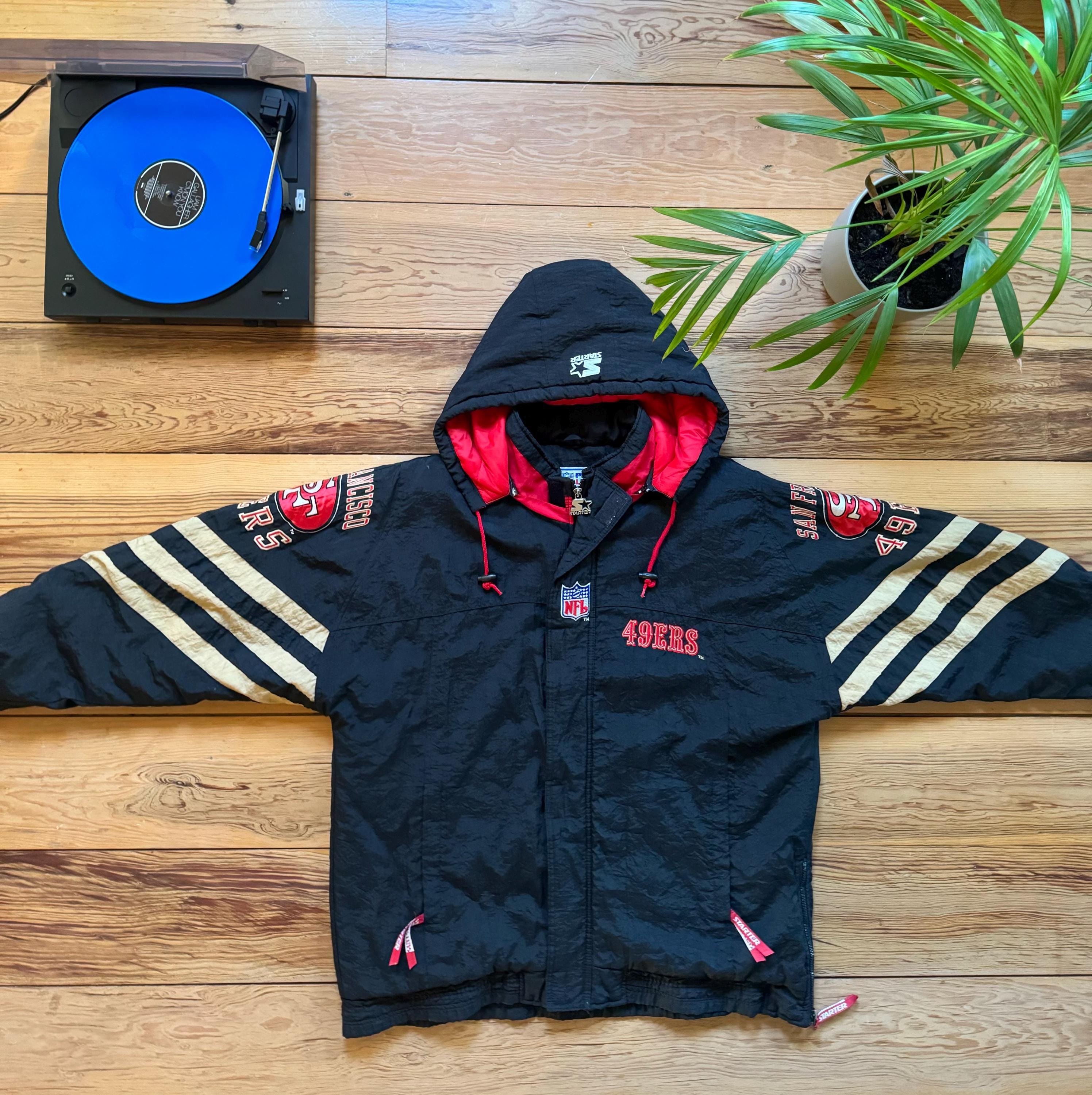 90s USA製 STARTERスターター NFL 49ERS ナイロンスタジャン XL