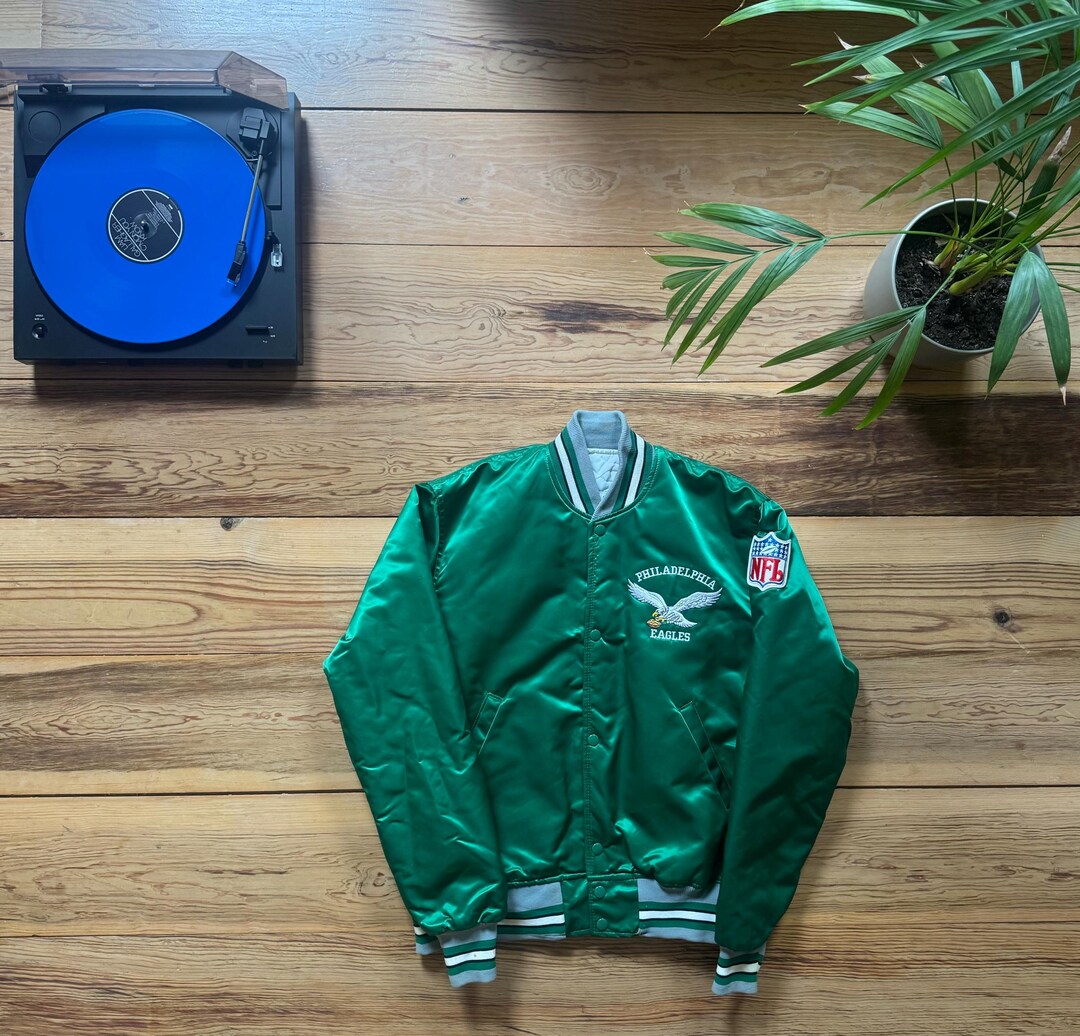 Philadelphia Eagles Satin Starter Jacket - Size Medium - Etsy