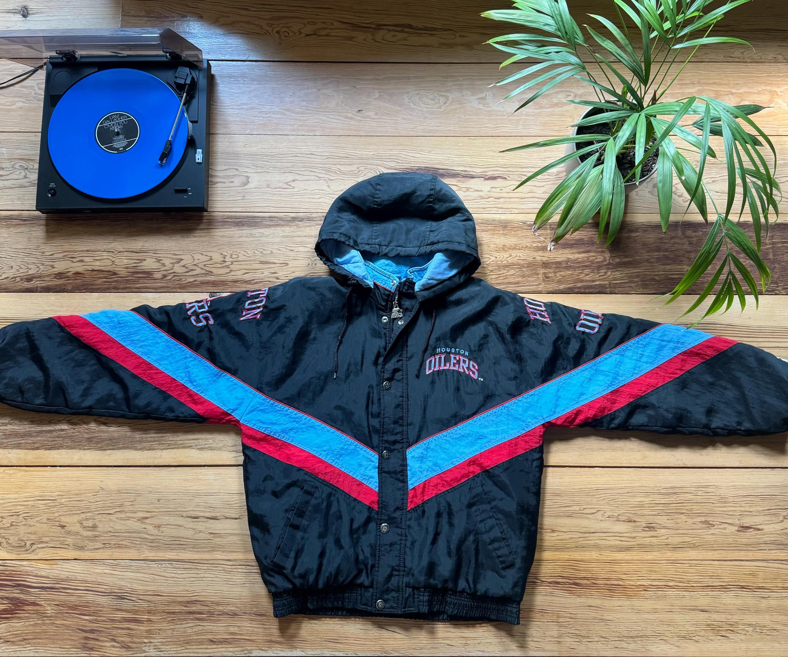 Vintage 90s Houston Oilers Starter satin bomber jacket | eBay