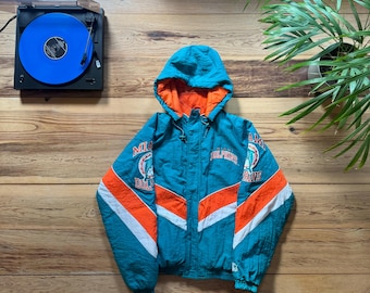 Vintage 1990s Miami Dolphins Apex One Puffer Jacket L-XL - Etsy