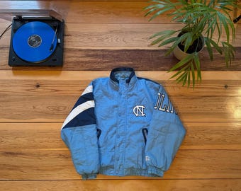 Vintage NC Tar Heels Windbreaker UNC Mens Large Lightweight