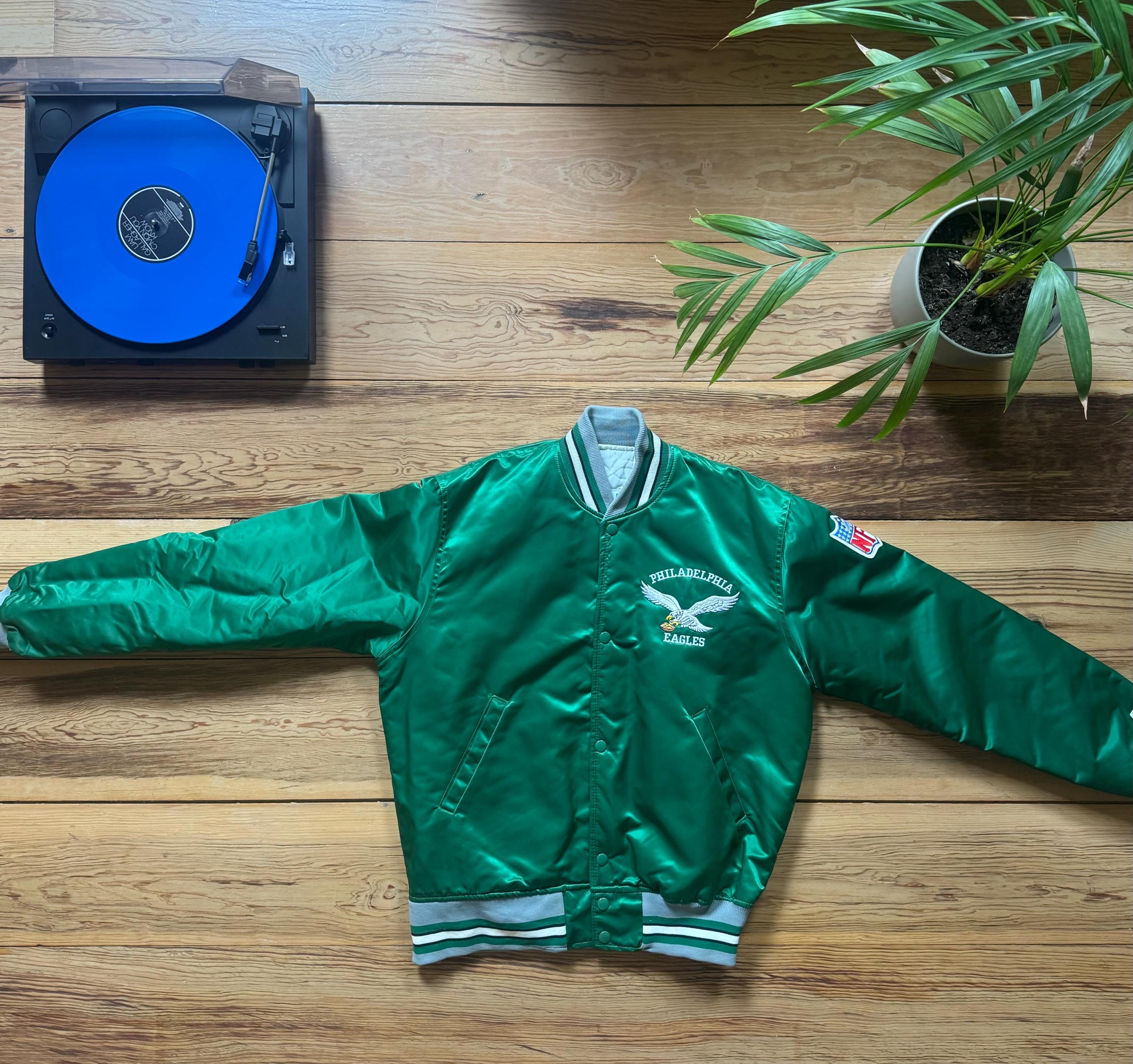 Philadelphia Eagles Satin Starter Jacket - Size Medium - Etsy