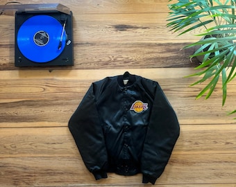 Los Angeles Lakers Chalk Line Satin Jacket - Size Small