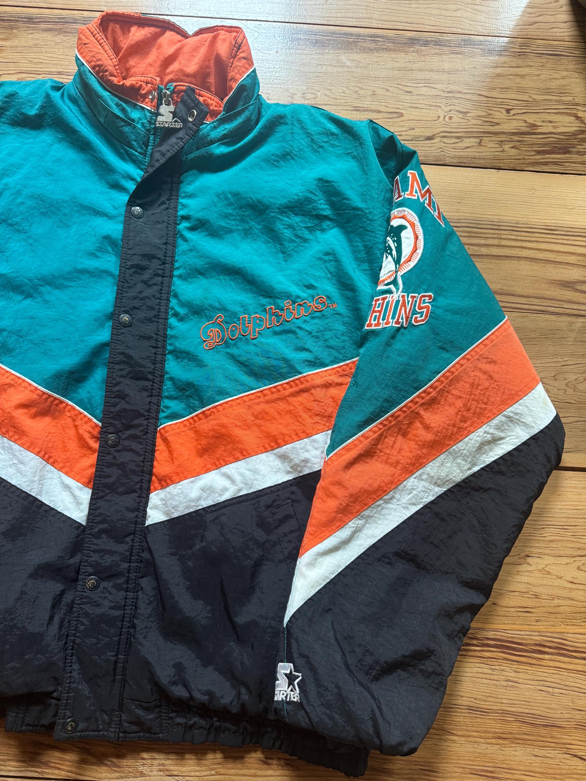 Miami Dolphins Starter Jacket - Size XL - Etsy