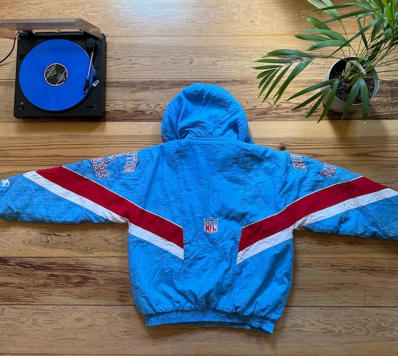 90年代 NFL HOUSTON OILERS STARTER ジャンパーL Blue Starter Satin Houston Oilers 90s Jacket - Jackets Masters