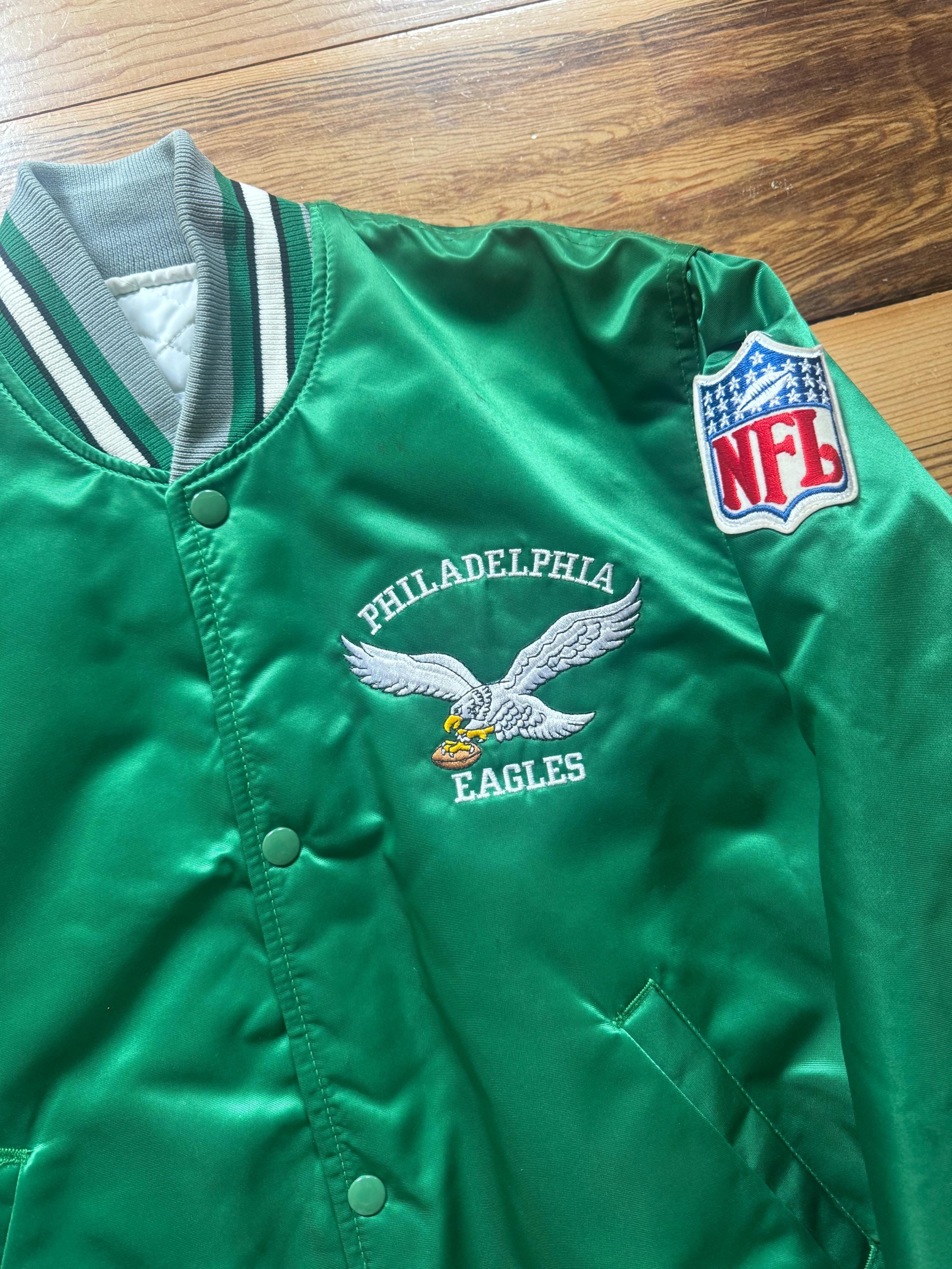 90年代 NFL フィラデルフィア イーグルス　サテンジャケット　タグ付き　L フィラデルフィア・イーグルス サテン スタータージャケット - サイズM