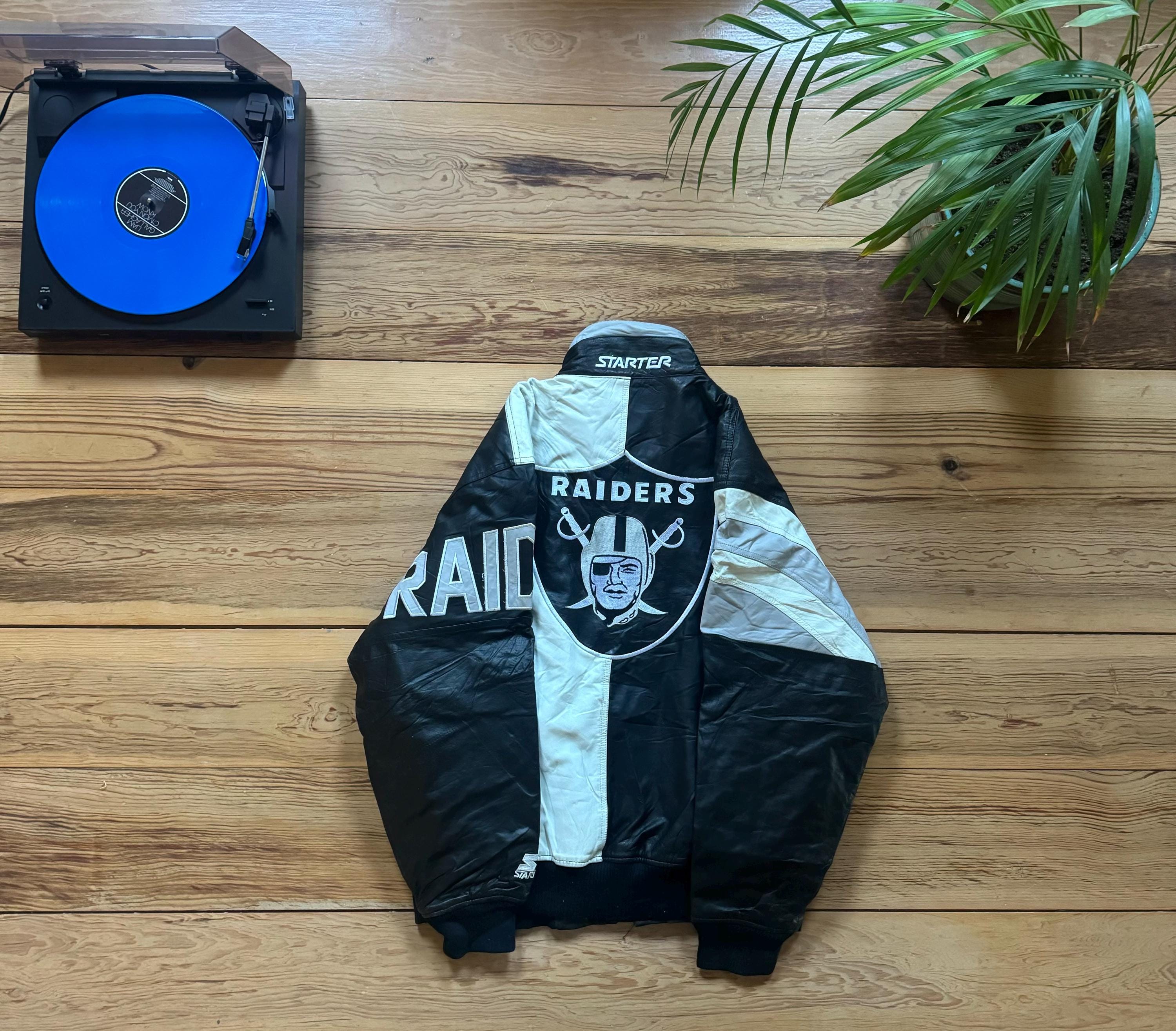 カールバンクス レイダース刺繍 レザージャケット XL Oakland raiders