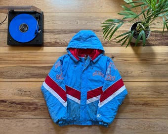 Vintage 1990s Houston Oilers Apex One Jacket XL - Etsy