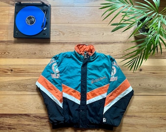 セットアップ Jacket Dolphins Miami Vintage Starter NFL XL Large Xtra ウォームアップウェア