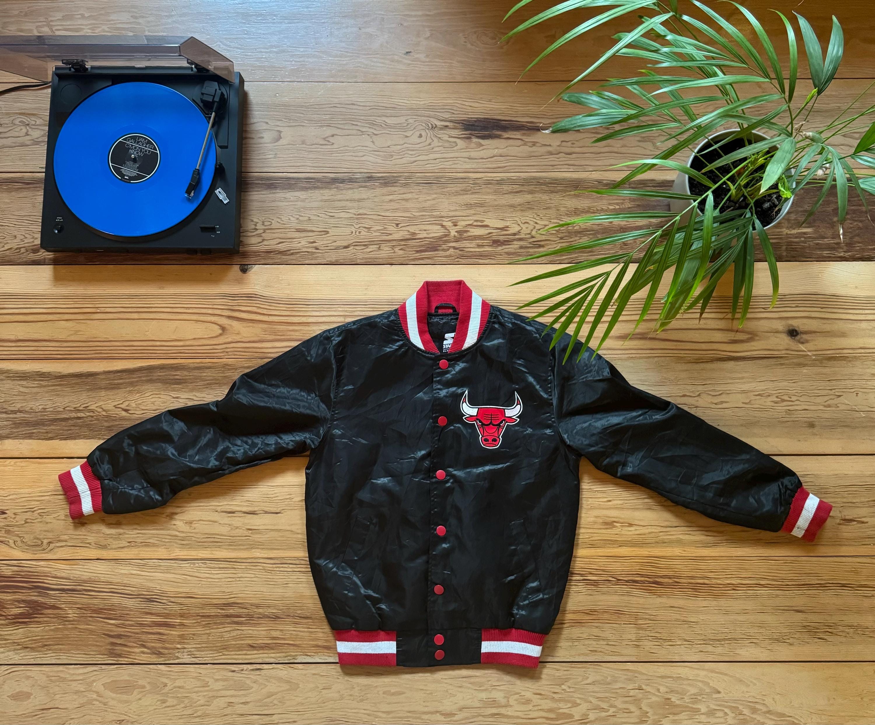 Chicago bulls satin starter jacket clearance