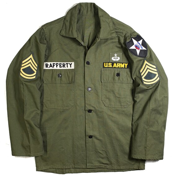 Vintage us.army 50s 13 star og107 cotton sateen or
