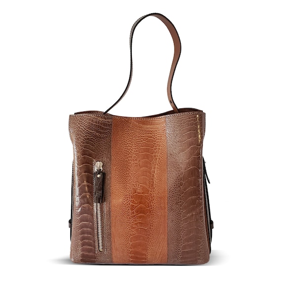 Via La Moda Genuine Ostrich Leather Handbag - Etsy