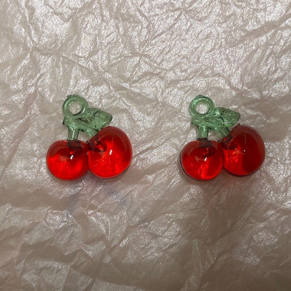 cherry charms Red Cherry Pendant Strawberry Pendant