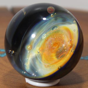 Artist Kevin O'Grady Galactic Planetary Glass Borosilicate  1" Sphere Marble