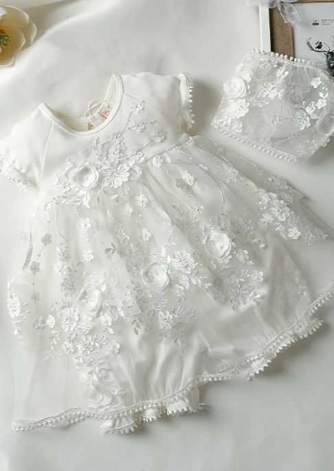 princess daliana christening dress Princess Daliana Christening dress near me with Floral Lace in NYC labavettainc