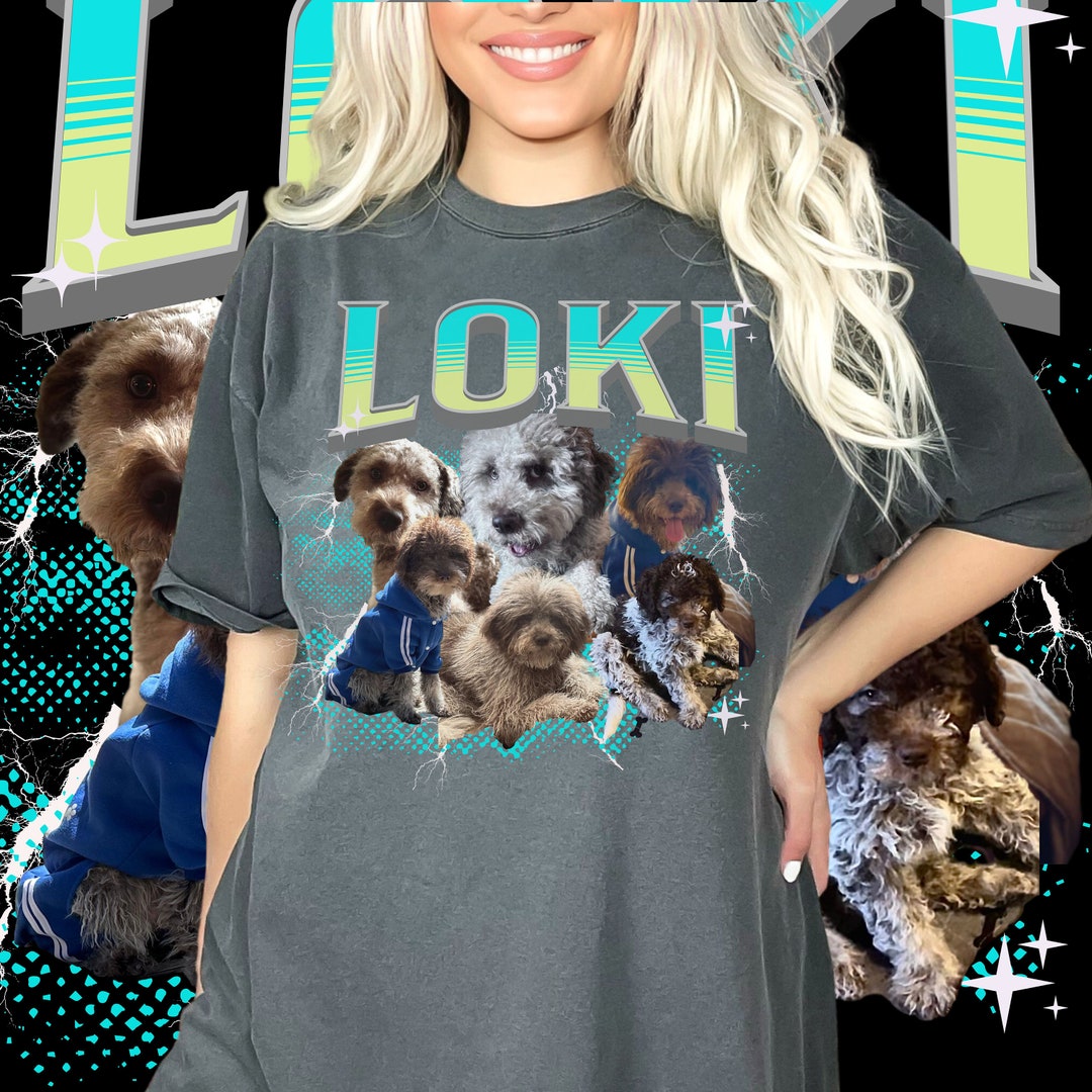 Dog Photo Collage Custom Shirt Comfort Colors Pet Tshirt Retro