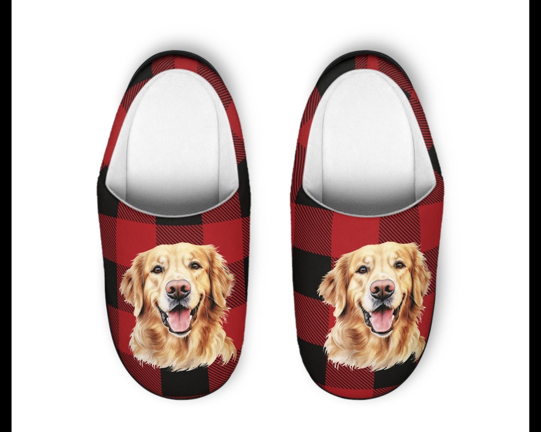 Golden Retriever Gift Golden Retriever Slippers With Photo Etsy