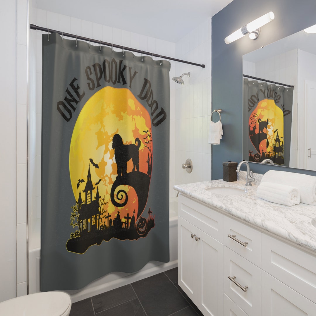 Spooky Shower Curtains Halloween Bathroom Decor Fall Home Etsy