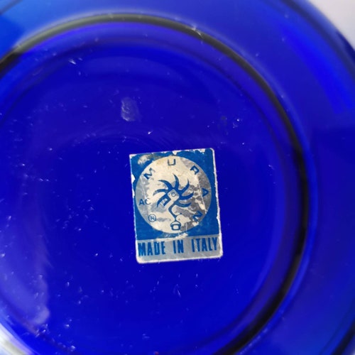 Vintage Murano Glass Bowl/ Mid Century shops Murano Glass / Hand Painting/Made in Italy /Italy Decor