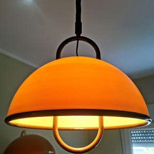 Vintage Plastic Pendant Lamp from 70s / Mid Century Pendant Lamp /Home Lighting /Retro Pendant Lamp /Space Age Light /Space Age Pendant Lamp