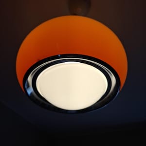 Vintage Harvey Guzzini Pendant Lamp: Mid-Century Space Age Lighting