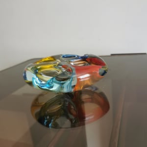 Vintage Murano Italian Art glass Ashtray / Murano ashtray four colors trays/ Mid century ashtray!/ Murano Multi-Color