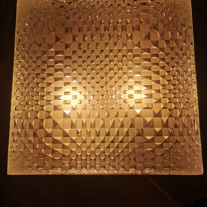 Vintage Glass Geometrical Wall Lamp &quot; Wila&quot; Germany  1960s / Mid Century Wall Lamp / Mid-Century lighting / Home lighting