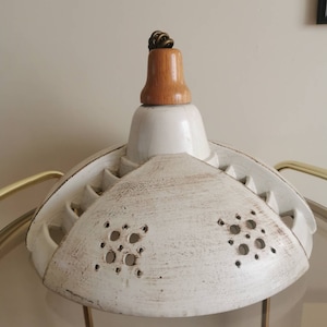 Vintage  Ceramic Pendant Lamp / Mid Century lighting /Ceramic Ceiling lamp /Retro light /Ceramic chandelier /Home lighting