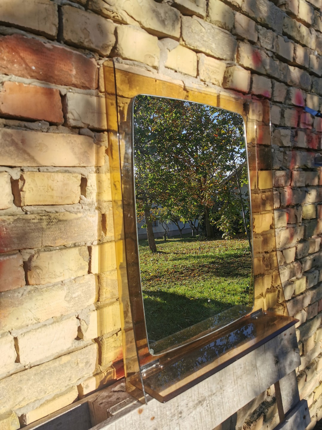 Vintage Plastic Wall Mirror From 1970s /bathroom Mirror /mid Etsy