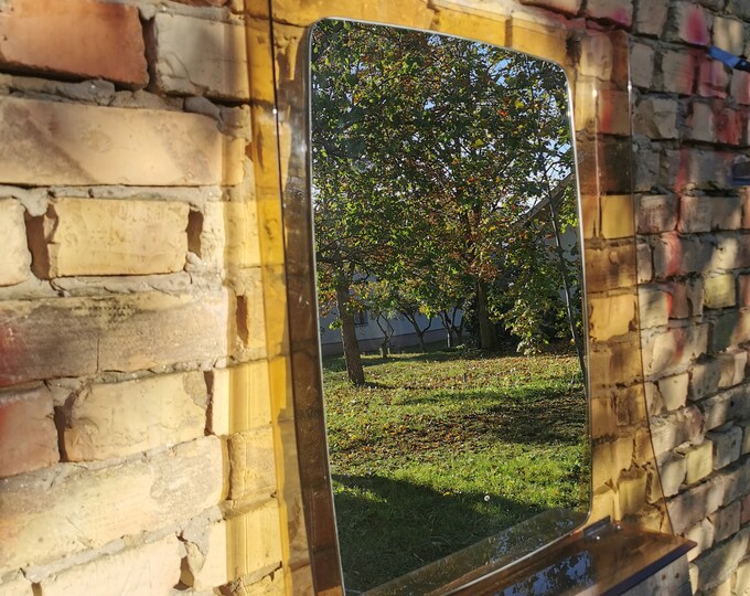 Vintage Plastic Wall Mirror From 1970s /bathroom Mirror /mid Century Modern Mirror Etsy