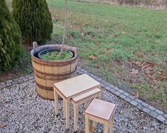 Vintage Grange France Nesting Tables | French Provincial Side Tables, Set of 3