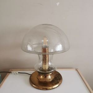 Vintage Mushroom Table Lamp /Mushroom Table Lamp by Doria Lights /1970s/Mid Century Modern /Mid Century lighting
