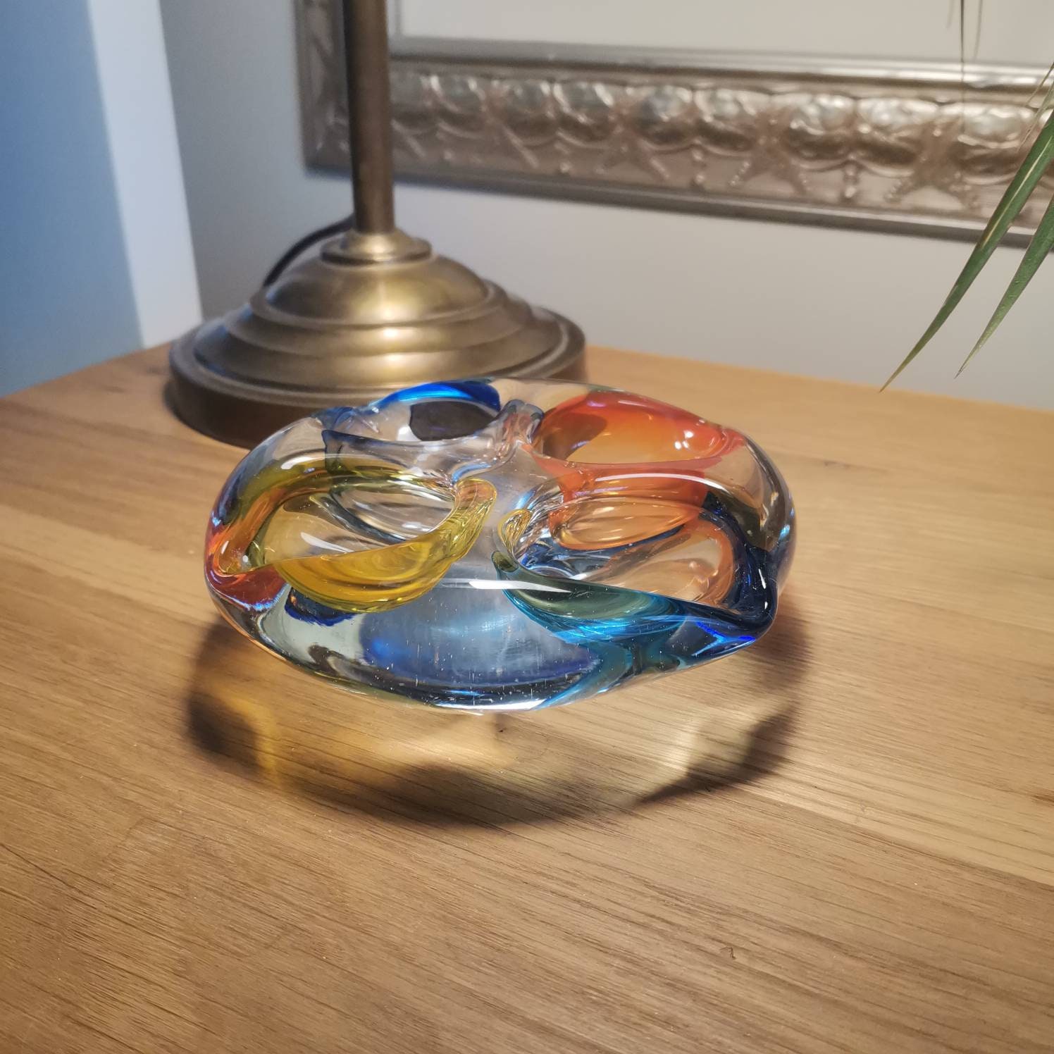 Vintage Murano Italian Art glass Ashtray / Murano ashtray four Etsy