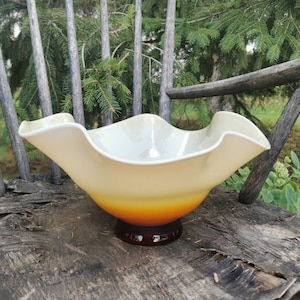 Vintage Glass Bowl made in Yugoslavia  Prokuplje / Home Decor/ Mid-Century Bowl /70s interior