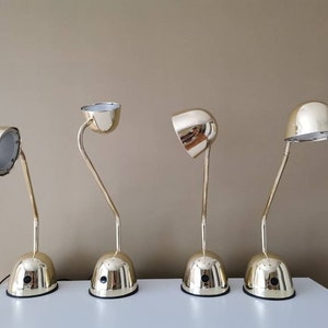 1 of 4 Vintage Adjustable Table Lamp from the Germany company Brilliant Leuchten  1990s/Mid Century Gold Desk lamp/ Vintage Office lamp