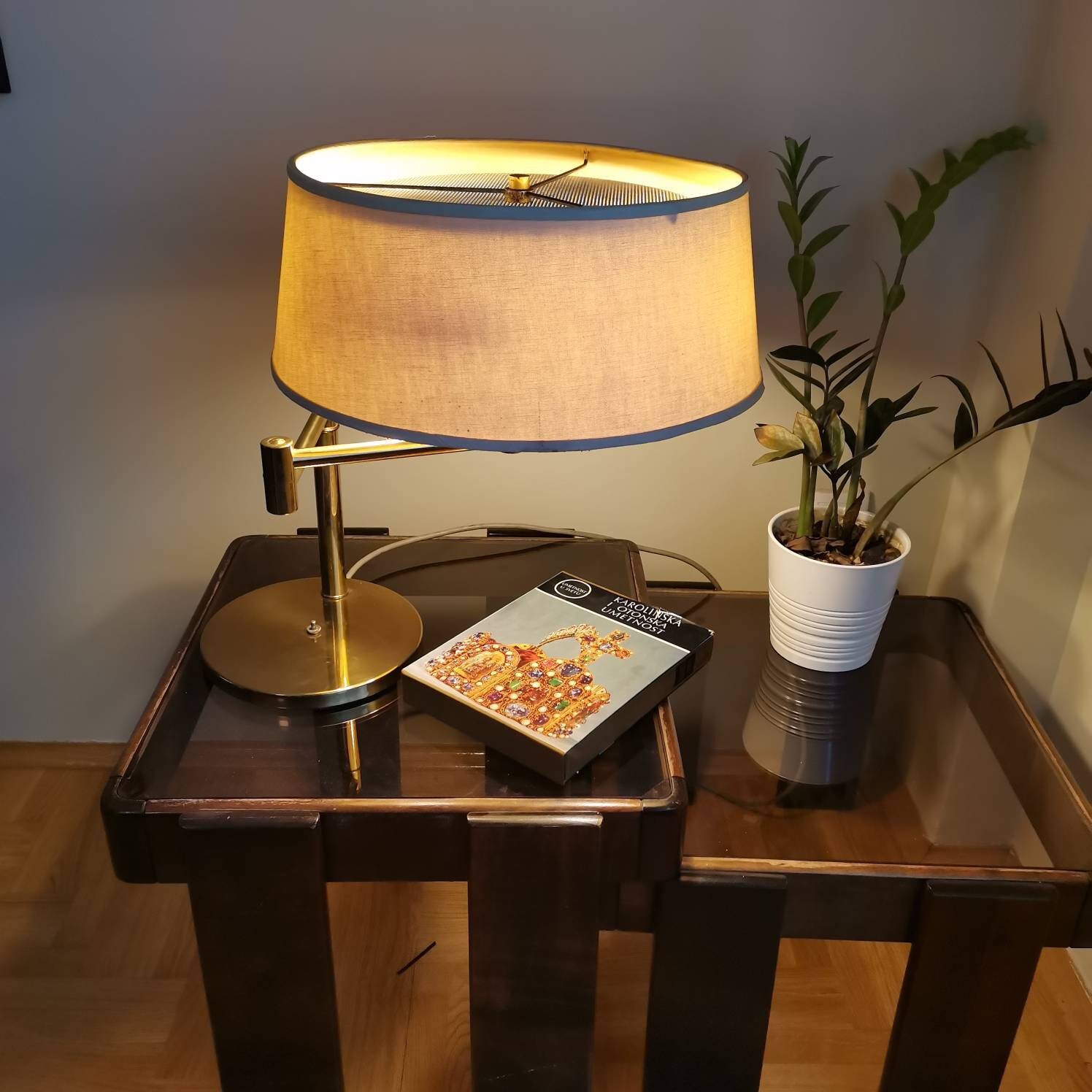 Vintage Walter Von Nessen Table Lamp/ Brass Swing Arm Lamp Vintage Walter Von Nessen Table Lamp/ Brass Swing Arm Lamp