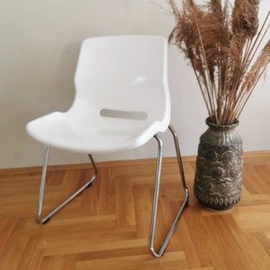 Vintage Plastic Chair made by Overman for Meblo/Mid Century Plastic Chair