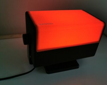 Lámpara vintage Ilford para laboratorio fotográfico/ Luz de cuarto