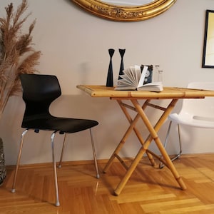 Vintage Bamboo Table / Mid Century Living Room Table / Retro Garden Table / Mid Century Side Table / 80&#39;s Style