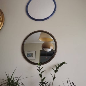 1 of 2 Vintage Wall Plastic  Mirrors from 1970s / Space Age Ultra Purple and Brown Mirrors / Mid Centuri accesoris / Mid Centuri Home Decor