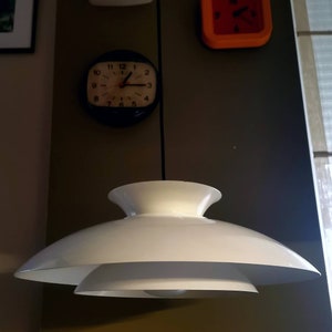 1 of 2 Mid Century Pendant  Lamp / Vintage metal Pendant Lamp / Danish style/ Home Lighting / Retro lighting / Pendant Lamp from 70s