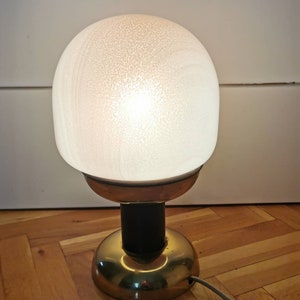 Vintage Opaline Glass Lamp/Mid Century Opaline Table Lamp /Mid Century lighting /70s lighting /Home Decor /Retro light
