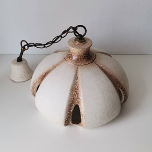 Vintage  Ceramic Pendant Lamp / Mid Century lighting /Ceramic Ceiling lamp /Retro light /Ceramic chandelier /Home lighting