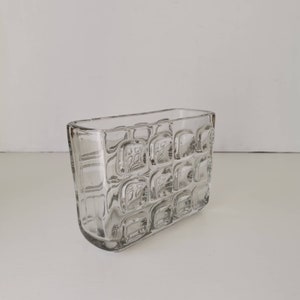 Glass Vase by Frantisek Vizner for Libochovice, 1970s/Mid Century Modern Vase /Mid Century home decor