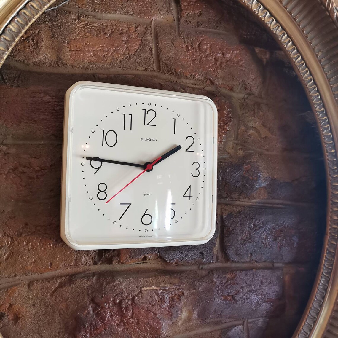 Vintage Wall Clock Junghans Quartz From Germany / Space Age Etsy