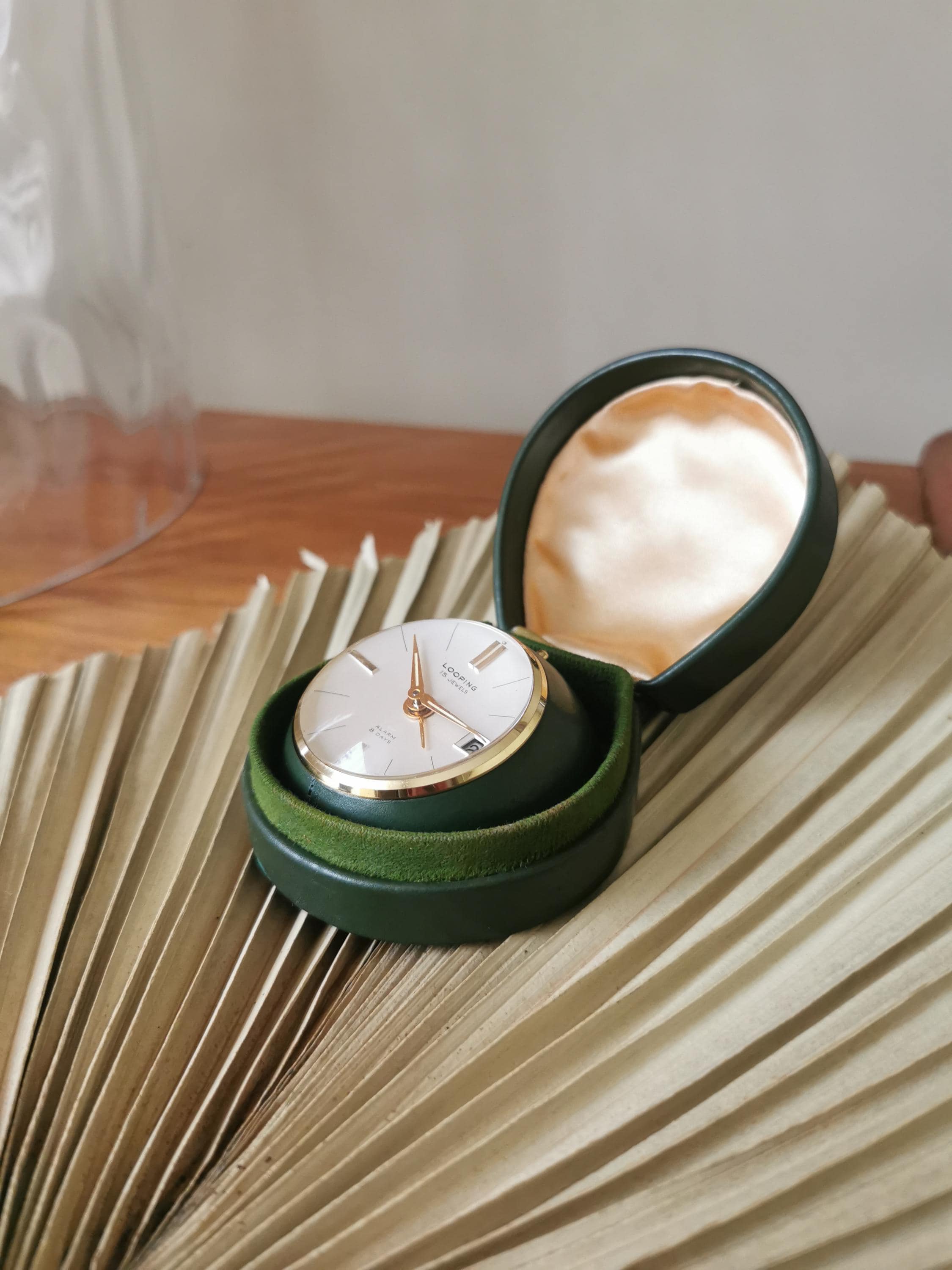 Vintage Looping Swiss Desk Clock: 15 Jewels, 8-day Alarm - Etsy